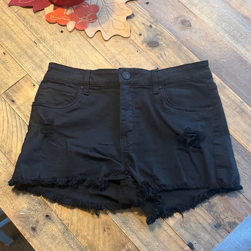 Kut from the Kloth Jane High Rise Black Jean Shorts